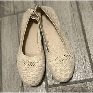 Danskin Ballet Vegan Textile Flats Women's Mesh Comfort Slip On Round Toe Sz 10
